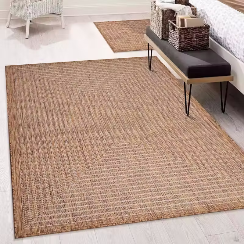 Handmade jute woven eco-friendly outdoor rug